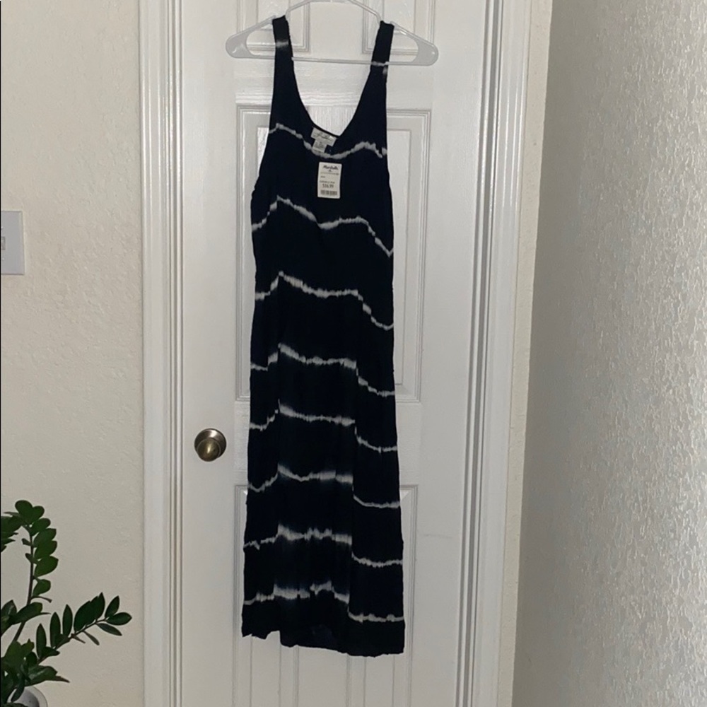 Black and white long summer dress